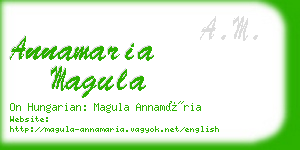 annamaria magula business card